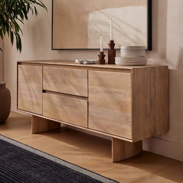 Solid Wood Buffet Sideboards Within Most Popular Anton Solid Wood Buffet Table (View 4 of 15)