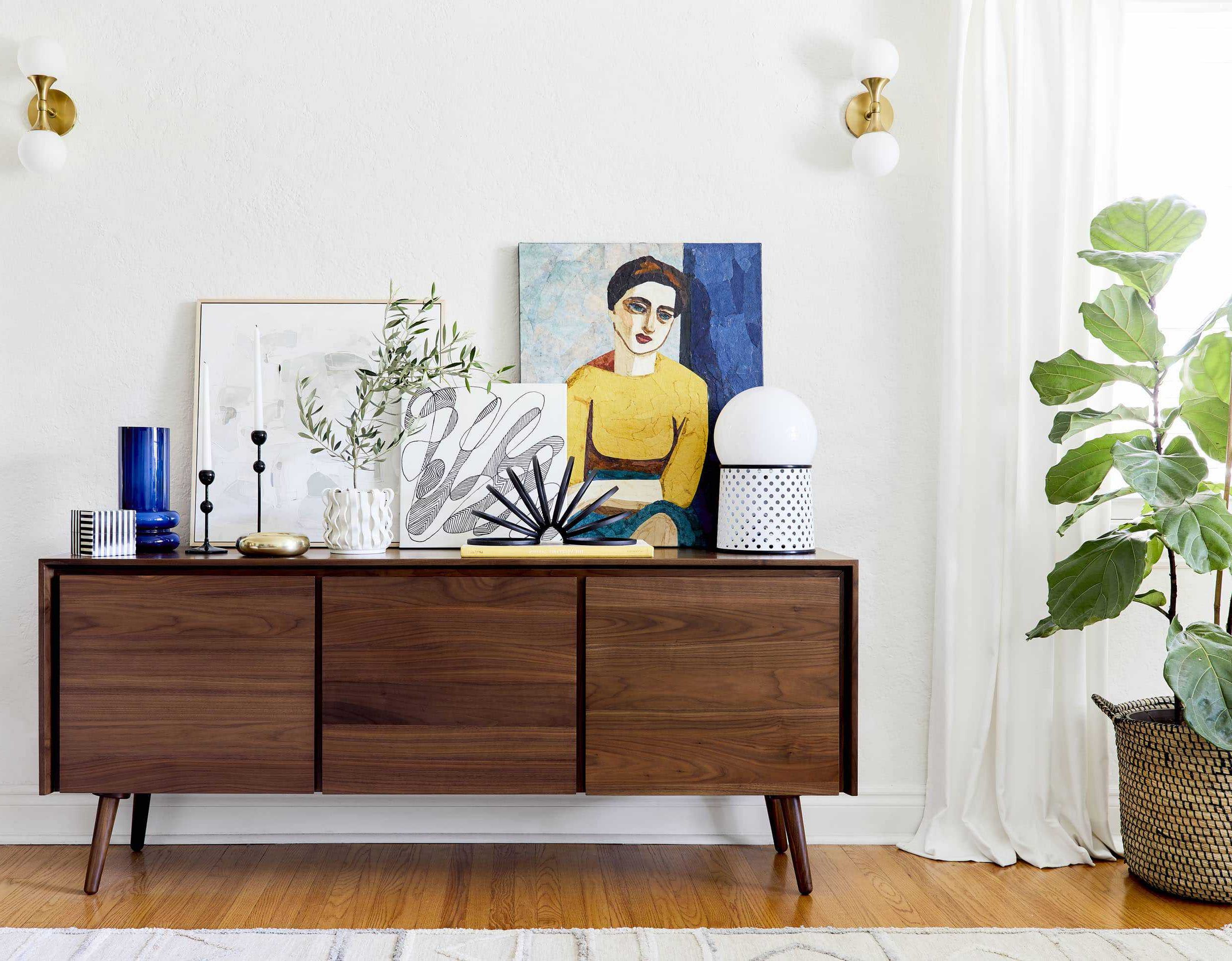 Well Liked Credenzas For Living Room With Regard To 4 Ways To Style That Credenza For "real Life" + Shop Our Favorite Credenzas  – Emily Henderson (View 2 of 15)