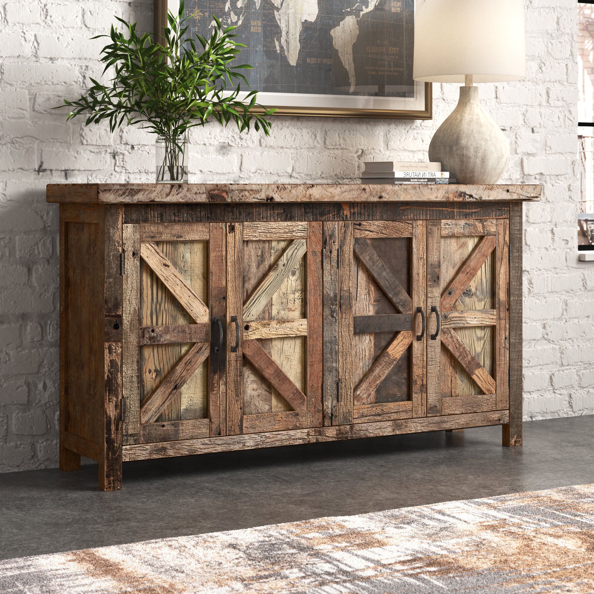 Well Liked Steelside™ Whittaker 60'' Solid Wood Sideboard & Reviews (View 10 of 15)