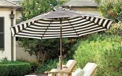 20 Collection of Black and White Striped Patio Umbrellas