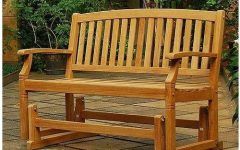 20 Best Collection of Teak Outdoor Glider Benches