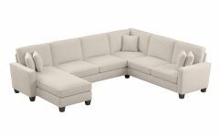102" Stockton Sectional Couches with Reversible Chaise Lounge Herringbone Fabric