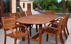 15 Best Collection of Eucalyptus Extendable Patio Dining Sets