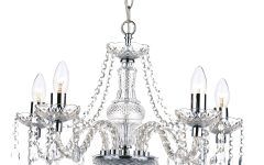 2024 Popular Chrome and Glass Chandelier