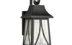 Best 20+ of Emaje Black Seeded Glass Outdoor Wall Lanterns
