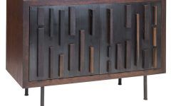Black Oak Wood and Wrought Iron Sideboards