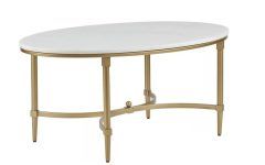 White Marble Gold Metal Coffee Tables