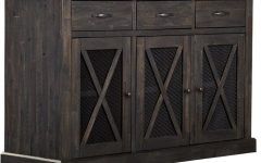 Fahey 58" Wide 3 Drawer Acacia Wood Sideboards
