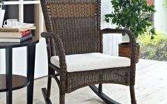 Wicker Rocking Chairs and Ottoman