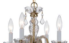 21 Collection of Brass Four-light Chandeliers