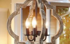 15 Collection of Distressed Oak Lantern Chandeliers