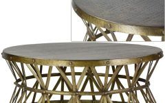 20 Best Collection of Hammered Antique Brass Modern Cocktail Tables