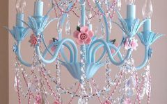 Turquoise and Pink Chandeliers