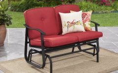 20 Collection of Outdoor Loveseat Gliders with Cushion