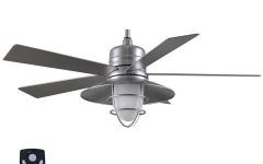 20 Collection of Galvanized Outdoor Ceiling Fans with Light