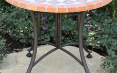 Mosaic Tile Top Round Side Tables