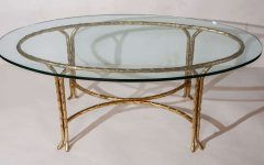 Top 20 of Glass and Gold Oval Coffee Tables