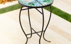  Best 15+ of Mosaic Black Iron Outdoor Accent Tables