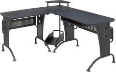 Graphite Convertible Desks with Keyboard Shelf