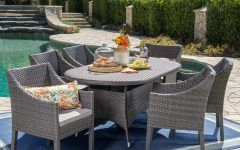 The 15 Best Collection of Gray Wicker Rectangular Patio Dining Sets