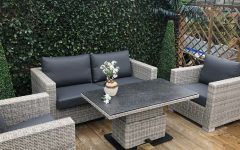 Black Weave Outdoor Modern Dining Chairs Sets