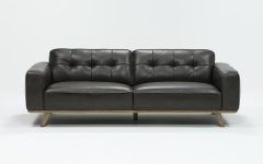 20 Collection of Caressa Leather Dark Grey Sofa Chairs