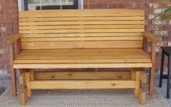Cedar Colonial Style Glider Benches