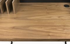 2024 Popular Natural Wood and Black 2-shelf Desks