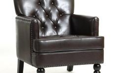  Best 20+ of Chocolate Brown Leather Tufted Swivel Chairs