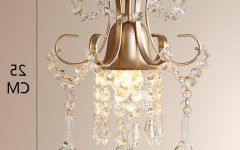 20 Collection of Walnut and Crystal Small Mini Chandeliers