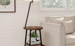 15 Inspirations Floor Lamps with 2 Tier Table