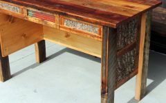 15 Photos Rustic Acacia Wooden Writing Desks