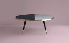 2 Tone Grey and White Marble Coffee Tables
