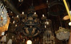 Large Iron Chandeliers