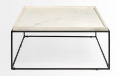 Black Metal and Marble Coffee Tables