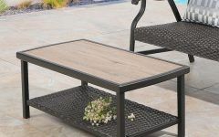 Outdoor 2-tiers Storage Metal Coffee Tables