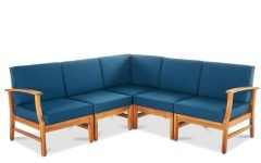 Antonia Teak Patio Sectionals with Cushions