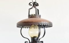 Vintage Copper Lantern Chandeliers
