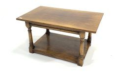 Honey Oak and Marble Coffee Tables