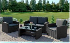 Black and Gray Outdoor Table and Chair Sets