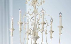 French White 27-inch Six-light Chandeliers
