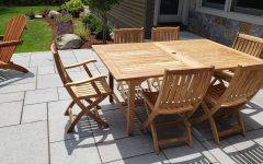 2024 Latest Teak Outdoor Square Dining Sets