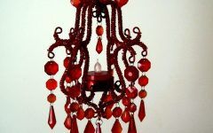 20 Photos Small Red Chandelier