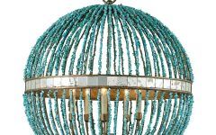 Turquoise Orb Chandeliers