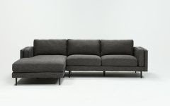 Aquarius Dark Grey 2 Piece Sectionals with Raf Chaise