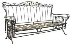 20 Ideas of 2-person Antique Black Iron Outdoor Gliders