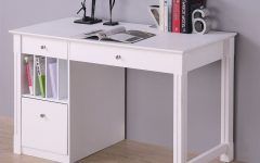 White 1-drawer Wood Laptop Desks