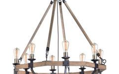  Best 20+ of Weathered Oak and Bronze 38-inch Eight-light Adjustable Chandeliers