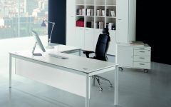 White Modern Nested Office Desks