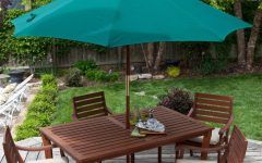 20 Inspirations Patio Tables with Umbrellas